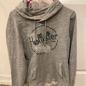Hollister Heather Gray Cowl Neck Sweater